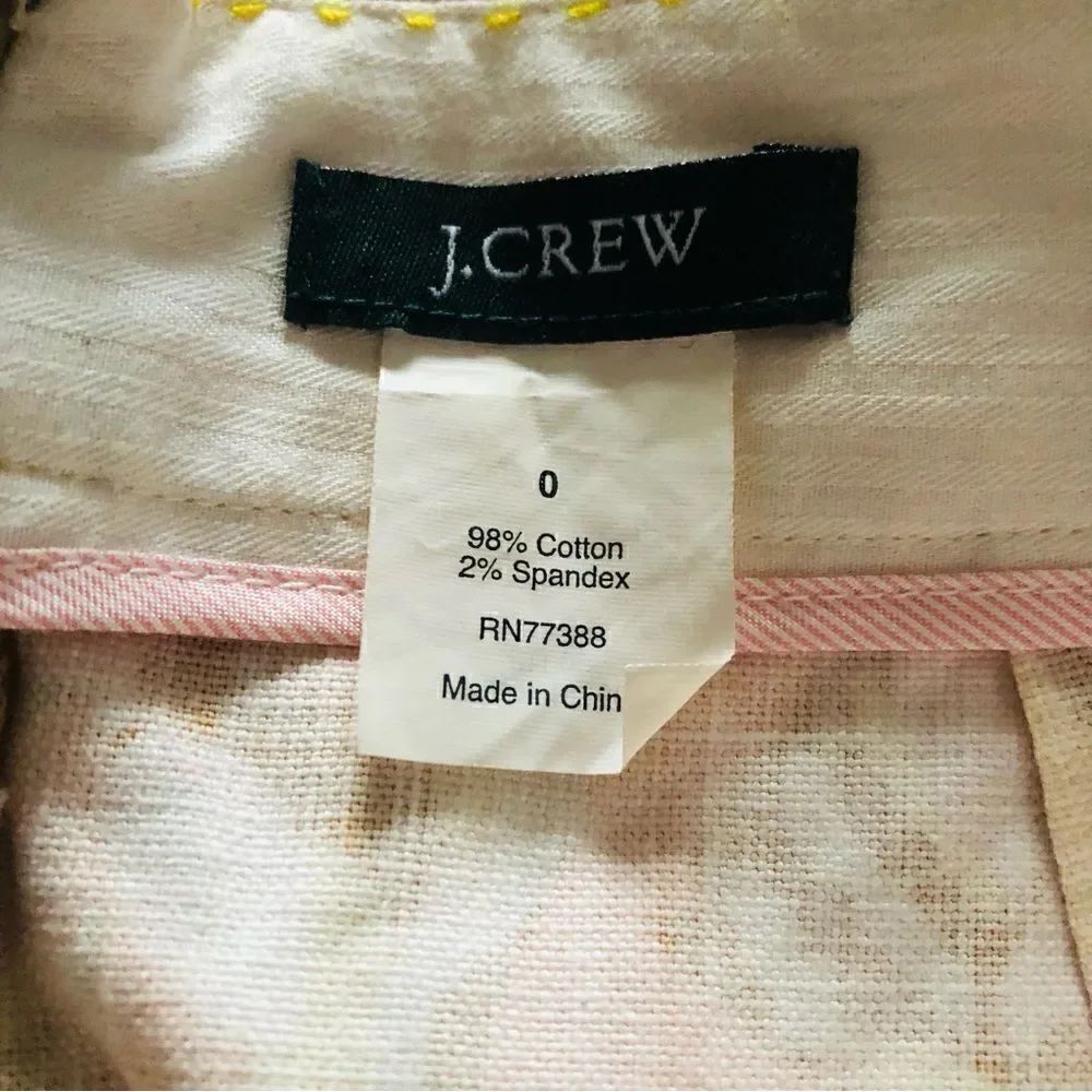 J. Crew Yellow Patterned Skirt (0) - Picture 3 of 5